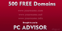 500 Free Domain Names from PCAdvisor 500 Free Domain Names from PCAdvisor