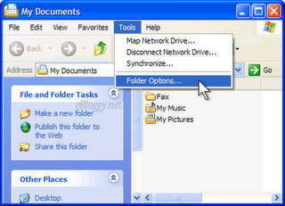 Windows Folder Options Missing in Windows XP