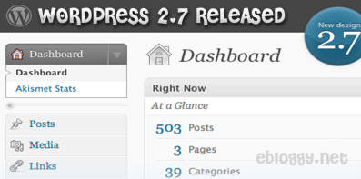 Wordpress 2.7 New and Improved Dashboard