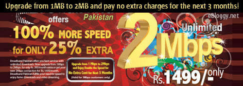 PTCL Broadband DSL 2MB Package Offer