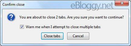 Firefox 3 Save Tabs on Exit Warning Dialog