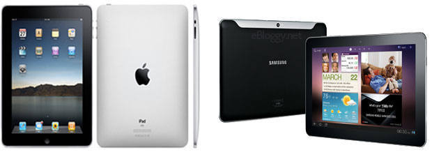 Apple iPad 2 and Samsung Galaxy Tab 10.1